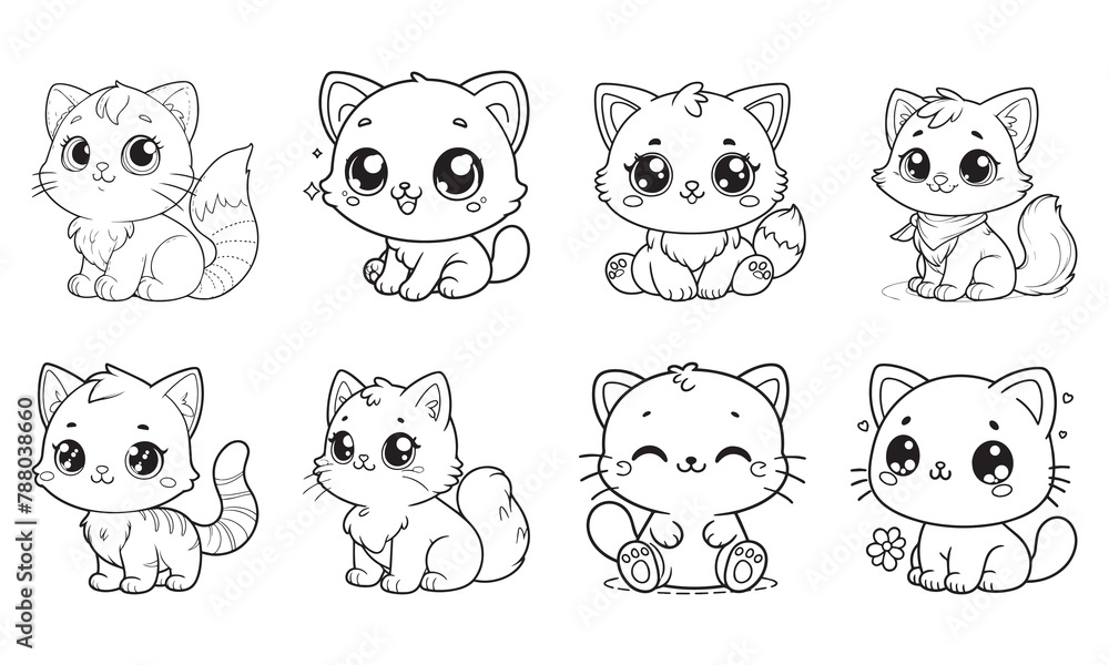Cute animal cartoon vector illustration black and white for coloring book. Cute animal cartoon vector illustration black and white for coloring book.