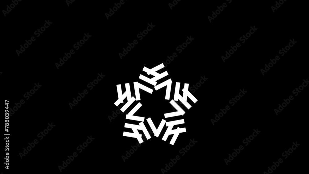 4k Abstract black and white color lines art pattern geometric shapes with black background.Seamless art pattern of simple technology background concept. 4k Abstract black and white color lines art pattern geometric shapes with black background.Seamless art pattern of simple technology background concept.