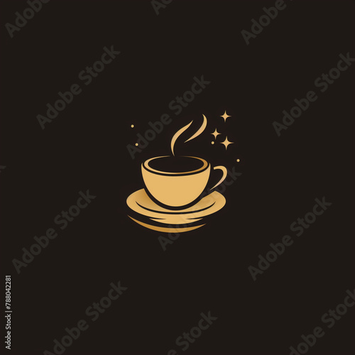 cup of coffee logo make with AI generate