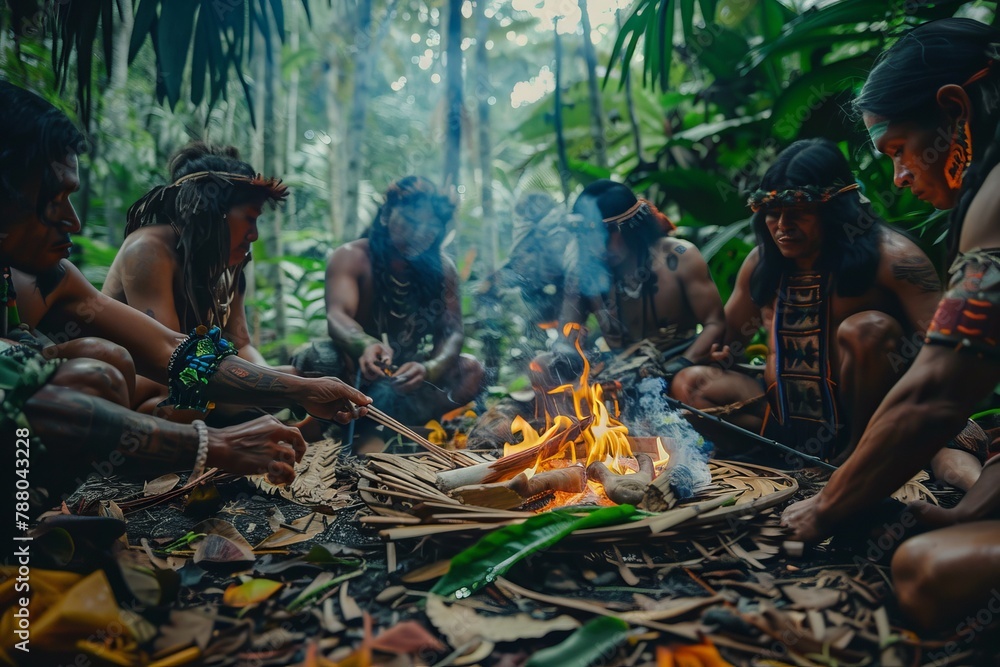 Indigenous ritual in forest nature culture