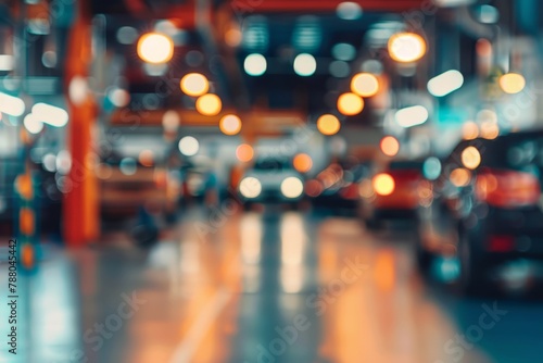 Wallpaper Mural Fuzzy image of modern car service center tools Torontodigital.ca