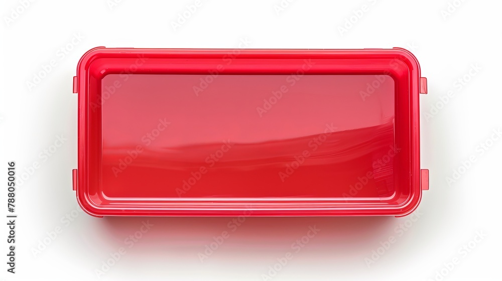 A top view of a plastic box lid, isolated on a white background with a clipping path included A top view of a plastic box lid, isolated on a white background with a clipping path included
