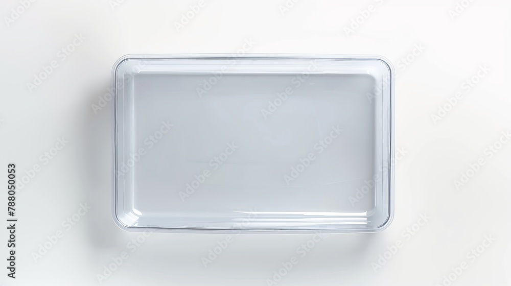 A top view of a plastic box lid, isolated on a white background with a clipping path included A top view of a plastic box lid, isolated on a white background with a clipping path included