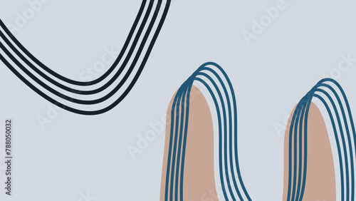 Background with color lines. Different shades and thickness. Abstract pattern. Vector illustration in a flat style