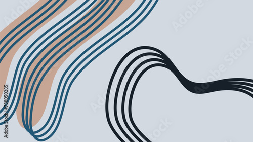 Background with color lines. Different shades and thickness. Abstract pattern. Vector illustration in a flat style