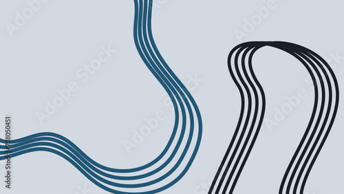 Background with color lines. Different shades and thickness. Abstract pattern. Vector illustration in a flat style
