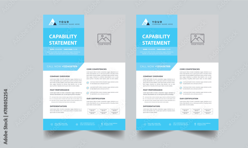 Poster Capability Statement Template Design. – Wall Art | UkPosters