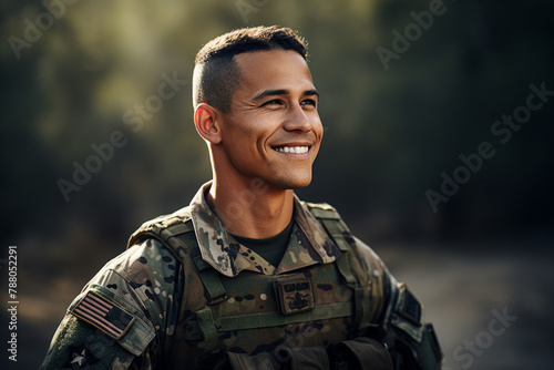 AI generated picture of soldier at war after military operation © Tetiana