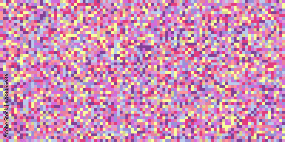 Pixel Art Pink Abstract Background retro 90 s style Seamless pattern