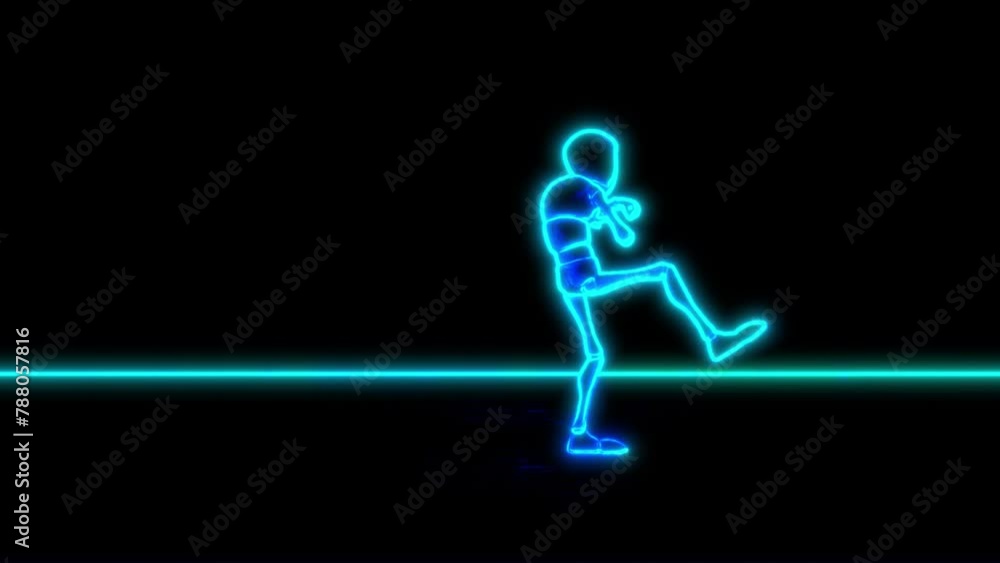 Dancing neon man. jackson style Dancing neon man. jackson style
