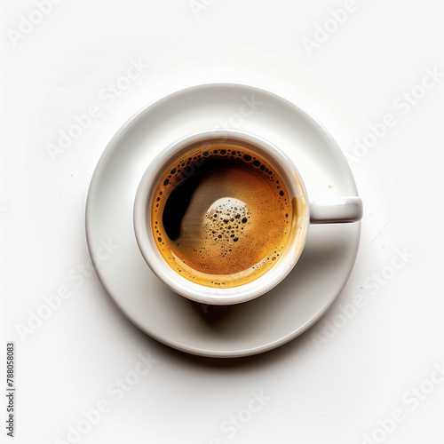 Coffee cup on white background.