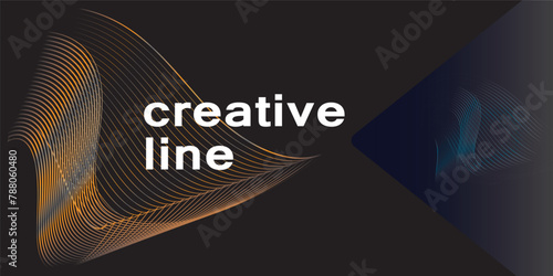 Gradient line design with a combination of neat and smooth lines