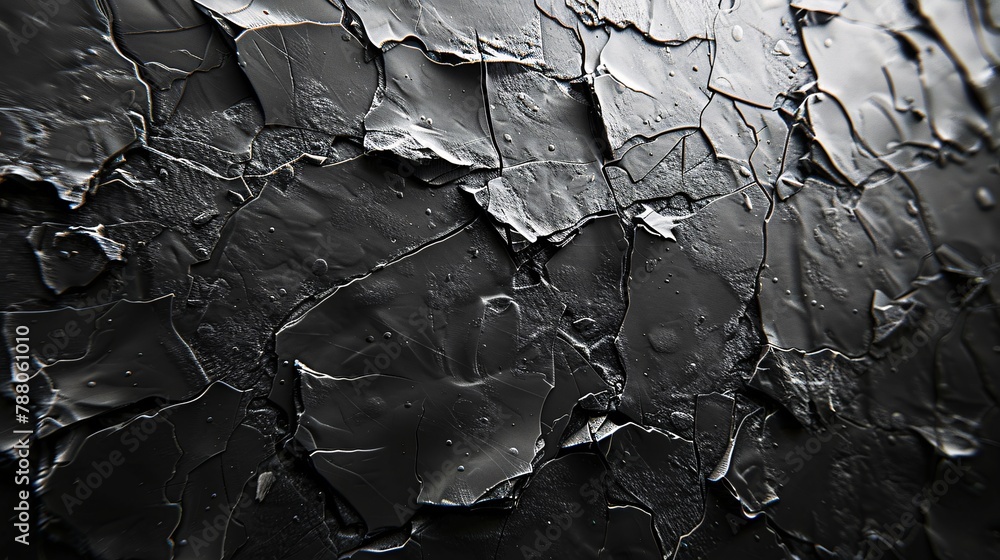 Grunge black background with scratches and cracks. Texture for design.. Abstract black textured background with scratches - obrazy, fototapety, plakaty 