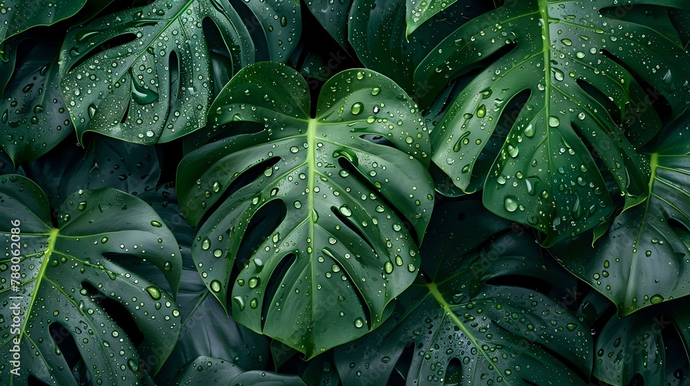 Detailed Monstera Leaf Texture: Nature's Phone Background Detailed Monstera Leaf Texture: Nature's Phone Background