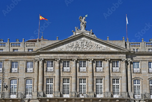 Santiago de Compostela, Galizia, Il Palacio de Raxoi in piazza Obradoiro - Spagna photo