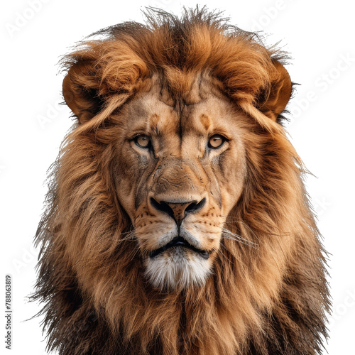A lion facing camera on a transparent background © Classy designs