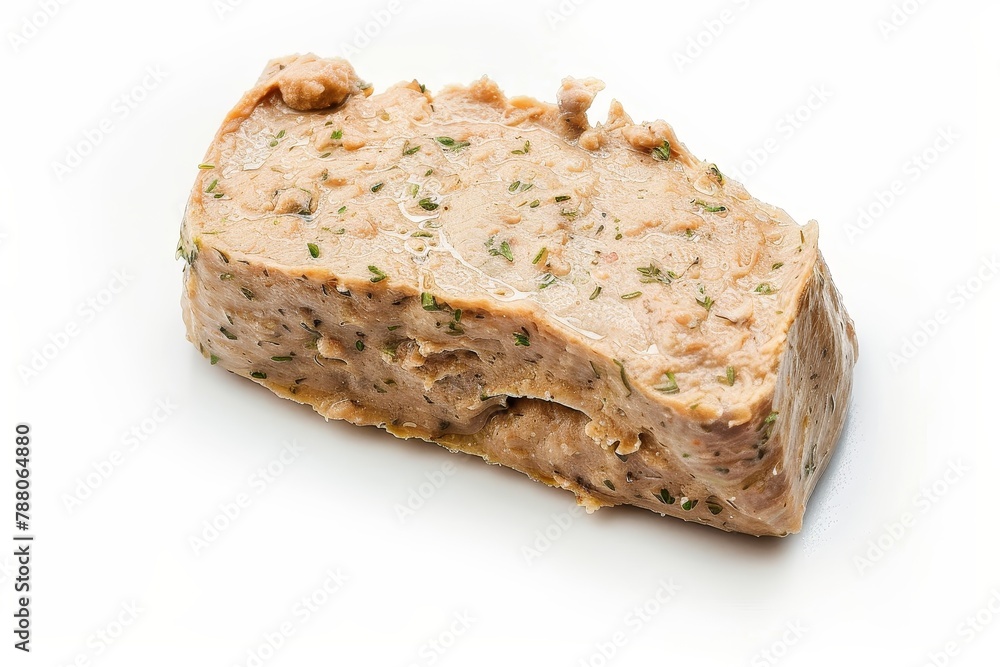 Top view of fish pate on white background Top view of fish pate on white background