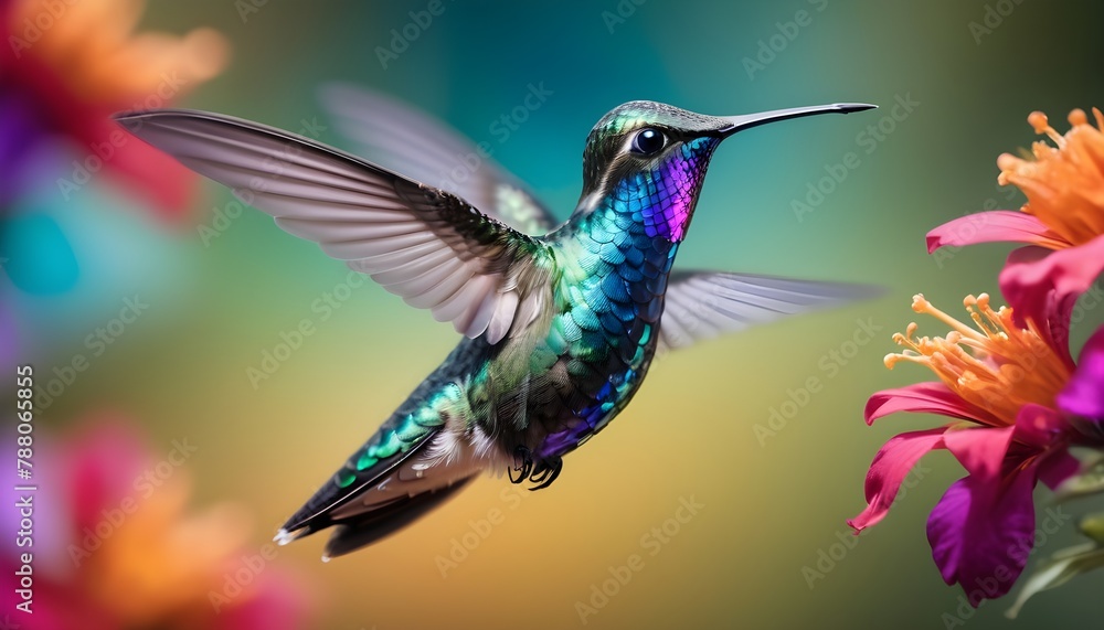 Fototapeta premium hummingbird on a flower