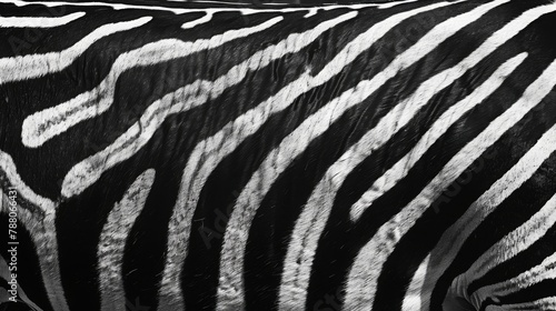 Blackandwhite zebra fur pattern in natural environment