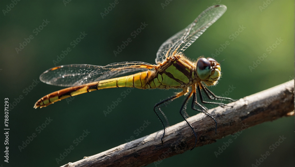 Beautiful dragonfly sitting on a branch Beautiful dragonfly sitting on a branch