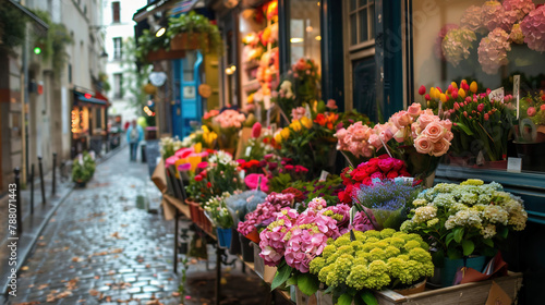 Shop on sale of flowers in Paris  France