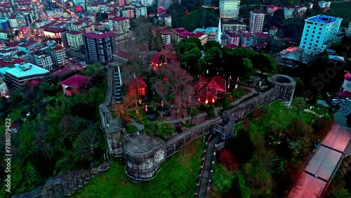 aerial view of the old city of medini photo