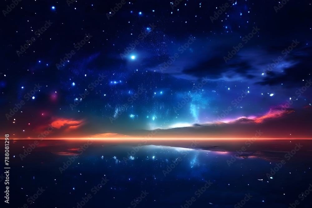 night sky photography transformed into a tech inspired universe with stars replaced by digital art icons night sky photography transformed into a tech inspired universe with stars replaced by digital art icons