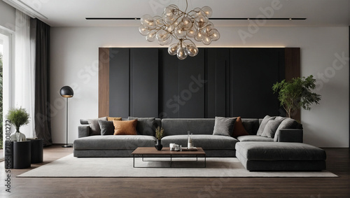 Modern Living Room Interior With Sofa Lamp Table © Shinso_Hajime