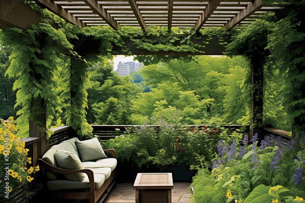 Sustainable Design: Lush Green Rooftop Garden with Native Plants and ...