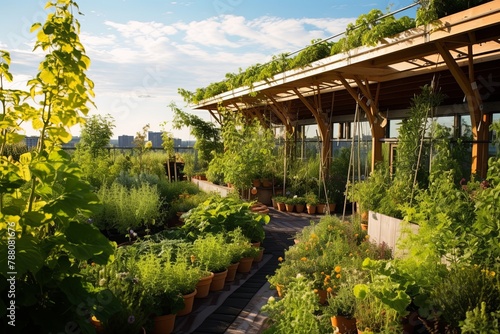 Sustainable Urban Oasis: Lush Rooftop Garden Design for Outdoor Relaxation © Michael