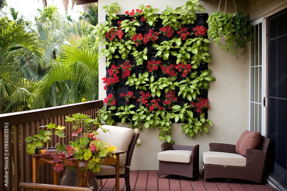 Lush Vertical Garden Patio Designs: Easy Installation Living Wall Kits