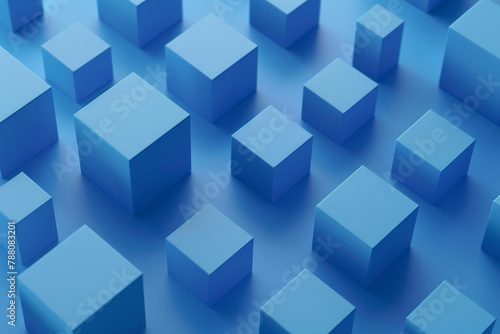3d graphic  cubes and wallpaper with shape  blockchain and creative color render. Abstract digital block  geometric Illustration and blue grid for modern geometry  mosaic and form for data innovation