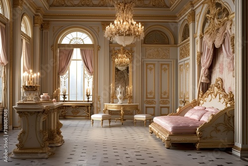 Regal Drapes, Opulent Chandelier: Luxurious Palace Bedroom Designs Fit for Royalty! © Michael