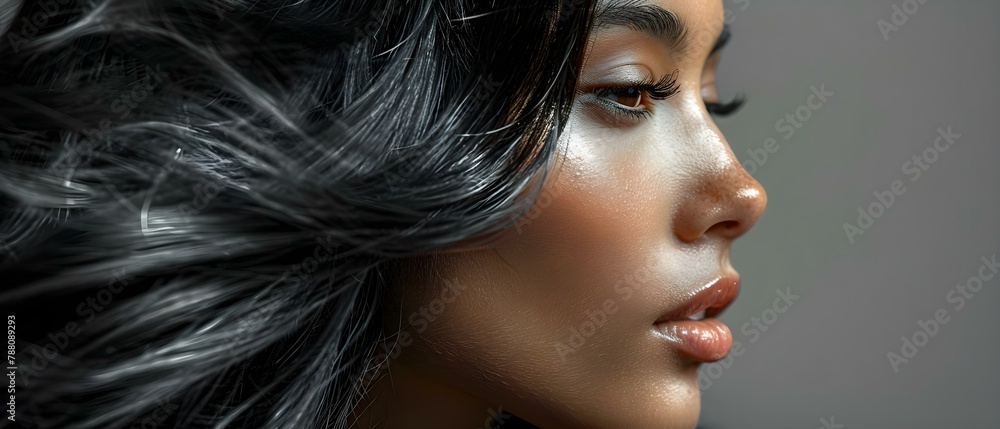 Fototapeta premium Graceful Silhouette: Monochrome Elegance. Concept Elegant Silhouettes, Monochrome Photography, Timeless Style, Classic Poses, Dramatic Lighting