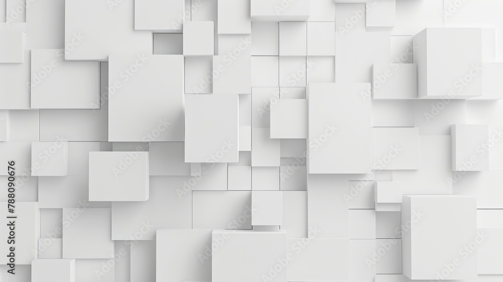 abstract cube. white cube background, abstract squares. abstract cube. white cube background, abstract squares.