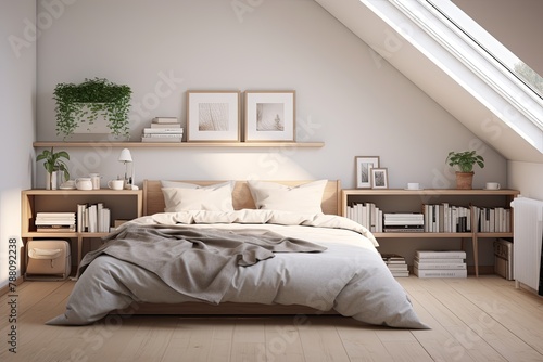 Serene Scandinavian Dreams  Minimalist Light-Toned Bedroom Decor Inspiring Cozy Simplicity
