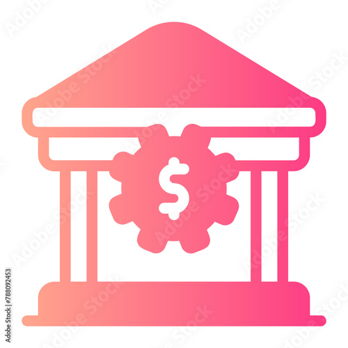 monetary policy gradient icon