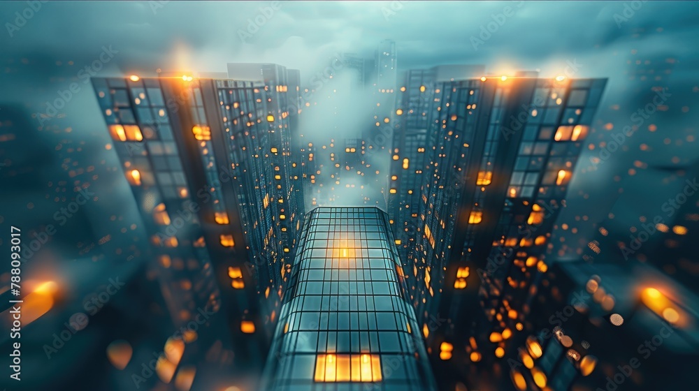 Time digital close-up, city, architectural designer. Generative AI. Time digital close-up, city, architectural designer. Generative AI.