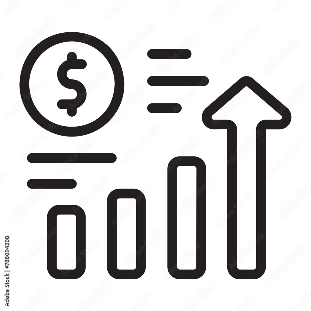 growth line icon growth line icon