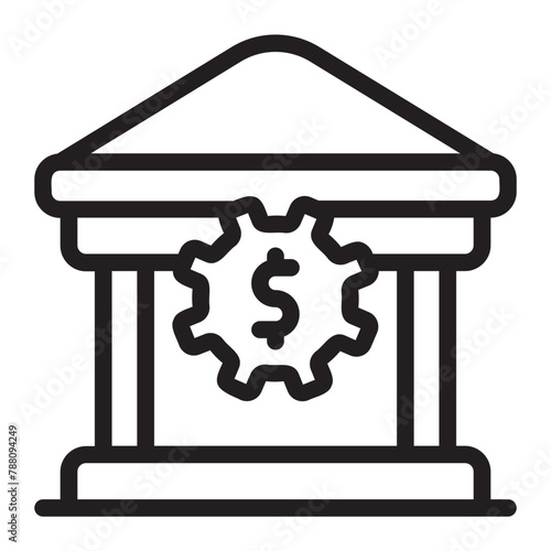 monetary policy line icon