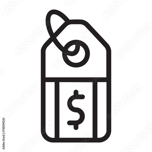 price tag line icon