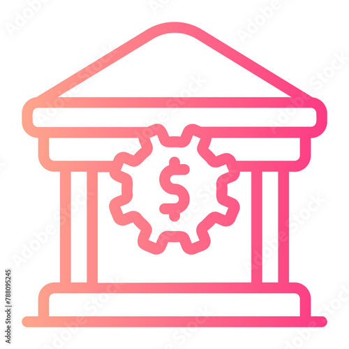 monetary policy gradient icon