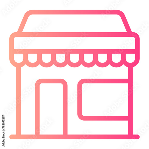 supermarket gradient icon