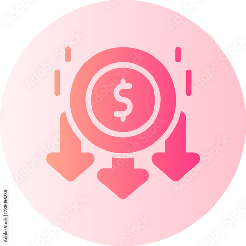 deflation gradient icon