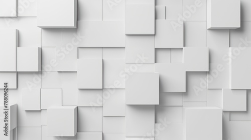 White cube box. pattern texture banner wallpaper background. copy space,