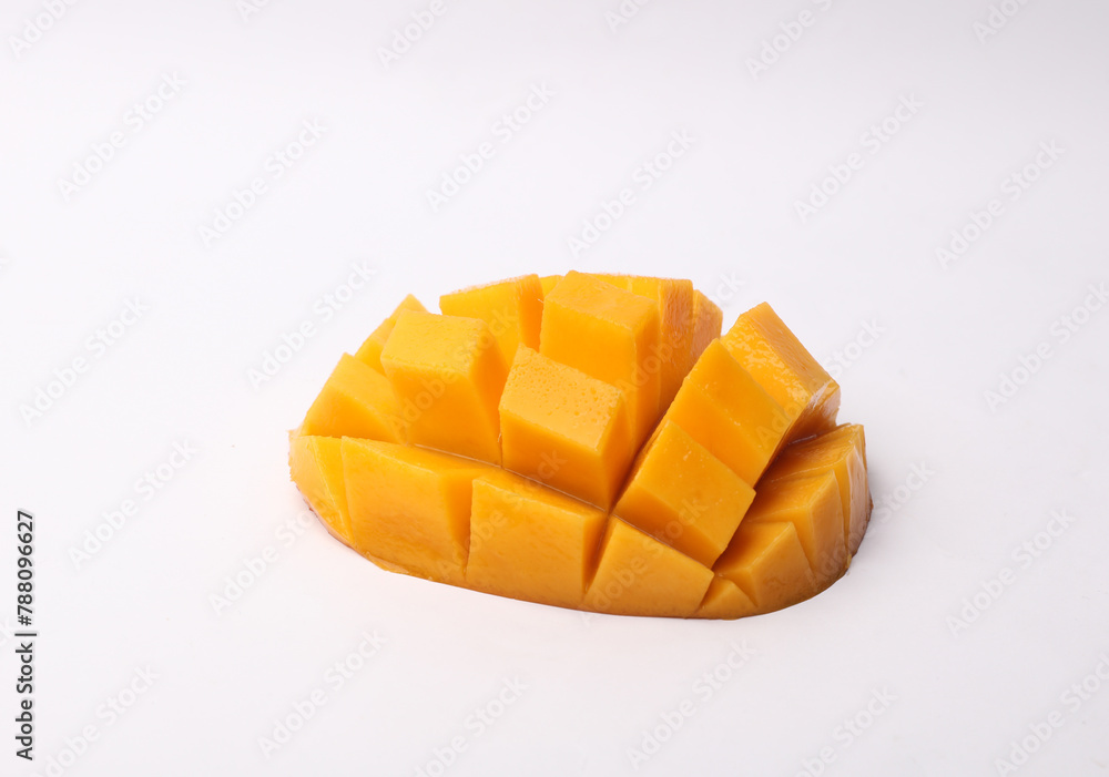 Sliced mango on white background Sliced mango on white background