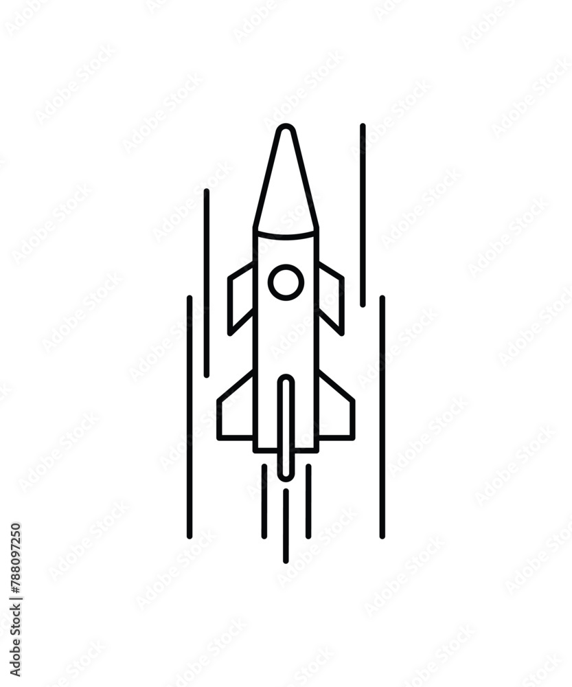 missile launch icon, vector best line icon. missile launch icon, vector best line icon.