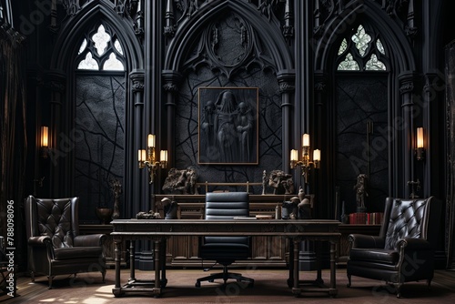 Gothic Artistry: Modern Office Inspirations with Dramatic Flair
