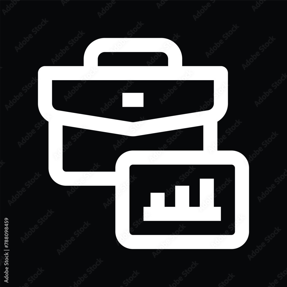 folder containing briefcase icon outline folder containing briefcase icon outline