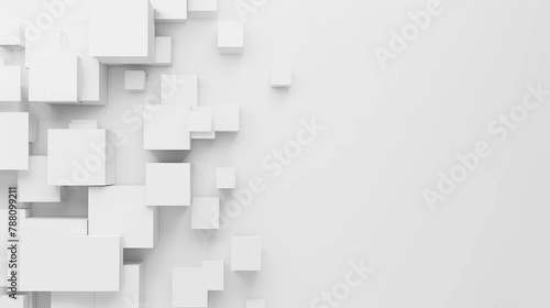 White cube box. pattern texture banner wallpaper background. copy space,